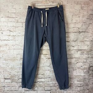 Marine Layer Mens Large Saturday Slim Fit Jogger Pants 14442 Blue Organic Cotton